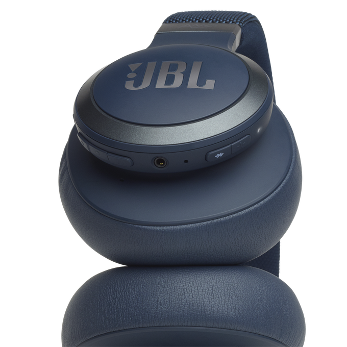 JBL Live 650BTNC - Blue - Wireless Over-Ear Noise-Cancelling Headphones - Detailshot 2 image number null